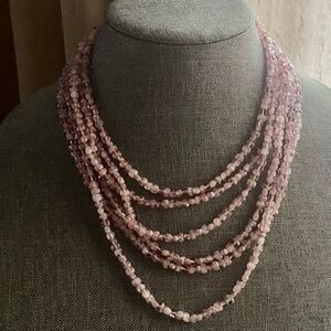 Vintage Alice Caviness Pink Quartz Necklace